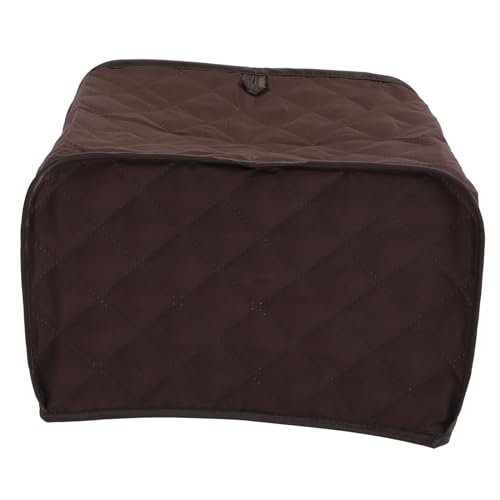 FUNNETOYU Toaster Schutzhaube aus Robustem Polyester Waschbar Kratzfest Großer Staubschutzbezug für Brotbackautomaten und Standard toaster Eleganter Dunkelbrauner Küchenschutz für von FUNNETOYU