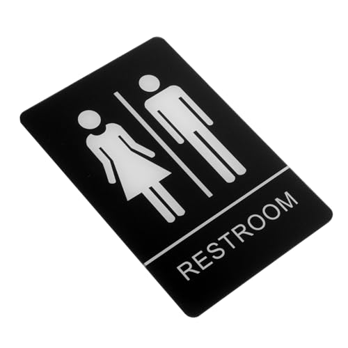 FUNNETOYU Toilettenschild aus Acryl mit Selbstklebendem Rückseite mit Klar Lesbarem Text und Symbol Wiederverwendbar für Private Wc türen Geeignet für Büro Hotel Badezimmerwand von FUNNETOYU