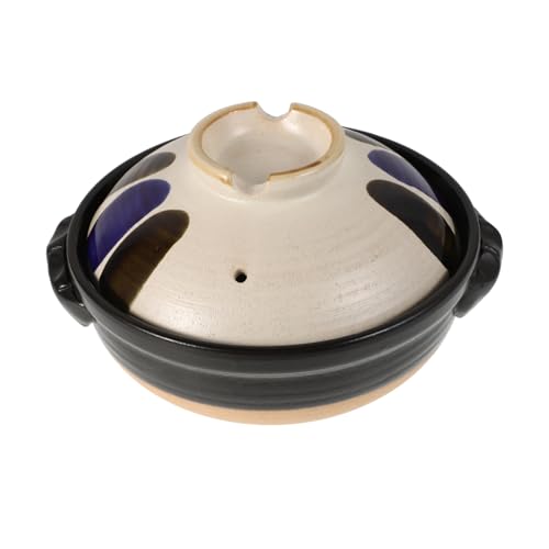 FUNNETOYU Tontopf Zum Kochen Mit Deckelkeramikschalen Doppelgatt Kochtopf von FUNNETOYU