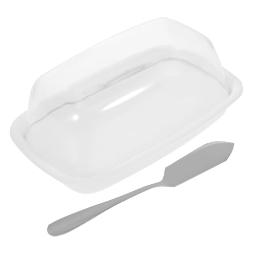 FUNNETOYU Transparente Butterdose mit Deckel Klarer Käse Butterbehälter Frischhaltedose für Kühlschrank Vielseitige Aufbewahrungsbox für Butter Käse und Desserts Praktische von FUNNETOYU