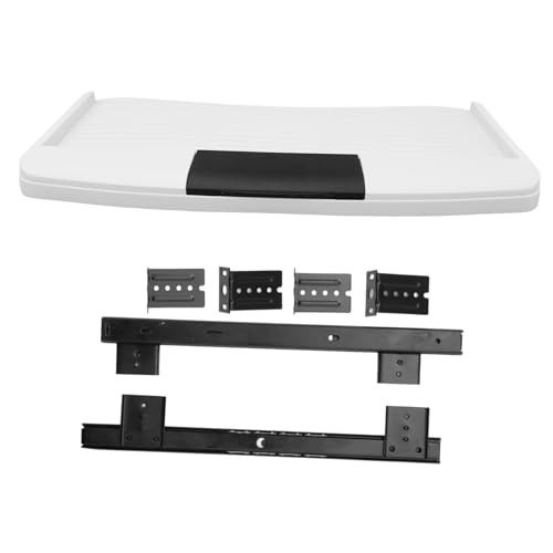 FUNNETOYU Verstellbare Tastaturablage mit Geräuschloser Schiene Untertisch Schubladenhalterung für Büro und Homeoffice Platzsparende Tastaturschublade Kompatibel mit Standard Schreibtischen von FUNNETOYU