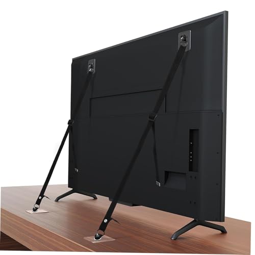 FUNNETOYU Verstellbare Tv Kippsicherung aus Robustem Material Gurte für Fernseher und Möbel Kindersichere Möbelanker für Wohnzimmer Büro und Zuhause von FUNNETOYU