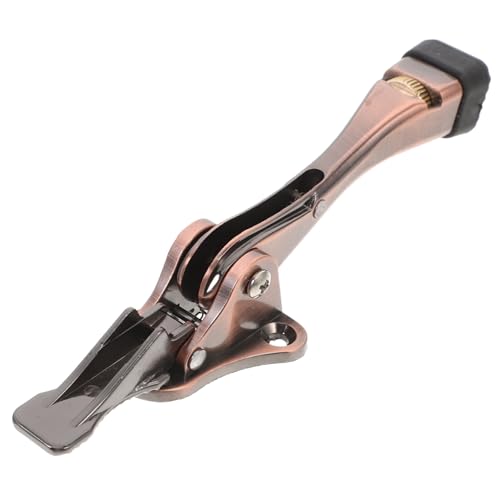 FUNNETOYU Verstellbarer Kickdown Türstopper aus Aluminiumlegierung mit Gummipuffer Schwer Belastbar Rutschfest Bronze Finish Geeignet für Schwere Türen Energiesparend und Stabil im Innen von FUNNETOYU