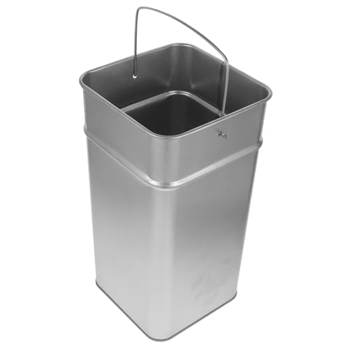 FUNNETOYU Verzinkter Metall Mülleimer mit Griff Robuster Rostfreier Abfalleimer Großer Outdoor Garten Abfallbehälter Vielseitiger Papierkorb für Garten Küche FUNNETOYU Verzinkter Metall Mülleimer mit Griff Robuster Rostfreier Abfalleimer Großer Outdoor Garten Abfallbehälter Vielseitiger Papierkorb für Garten Küche von FUNNETOYU