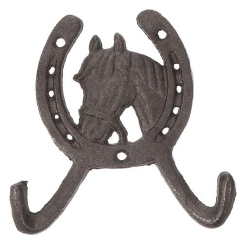 FUNNETOYU Vintage Gusseisen Wandhaken für Hochzeitsdekoration Doppelhaken im Pferdekopf Design für Kleidung Handtücher und Rustikale Einrichtung FUNNETOYU Vintage Gusseisen Wandhaken für Hochzeitsdekoration Doppelhaken im Pferdekopf Design für Kleidung Handtücher und Rustikale Einrichtung von FUNNETOYU