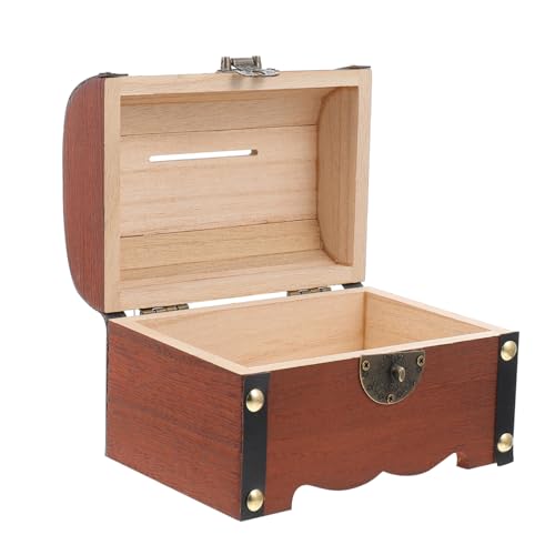 FUNNETOYU Vintage Holz spardose aus Massivem Holz Retro Aufbewahrungsbox ohne Schloss Robust und Kratzfest Kleine Schatzkiste für Münzen und Wertgegenstände als Dekorative Home Piggy Bank FUNNETOYU Vintage Holz spardose aus Massivem Holz Retro Aufbewahrungsbox ohne Schloss Robust und Kratzfest Kleine Schatzkiste für Münzen und Wertgegenstände als Dekorative Home Piggy Bank von FUNNETOYU