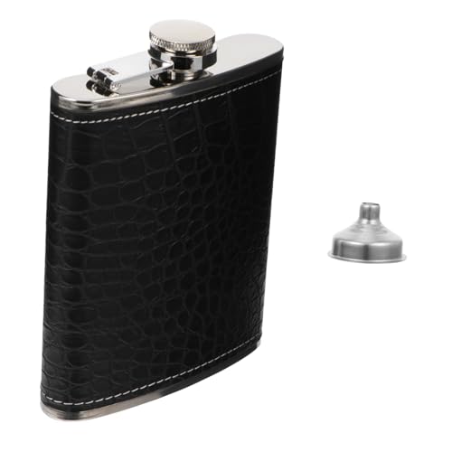 FUNNETOYU Vintage mit Lederhülle und Trichter Tragbare Kleine Whiskyflasche für Outdoor Camping Wandern Angeln Dicht Verschlossen Geschenkbox FUNNETOYU Vintage mit Lederhülle und Trichter Tragbare Kleine Whiskyflasche für Outdoor Camping Wandern Angeln Dicht Verschlossen Geschenkbox von FUNNETOYU