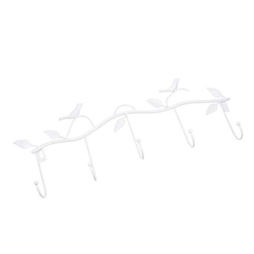 FUNNETOYU Wandhaken Vogel Design Rustikaler Metallhaken zur Aufbewahrung von Kleidung Schlüsseln Handtüchern Vielseitig für Bad Küche Wohnzimmer Stabile Dekoration Weiß von FUNNETOYU