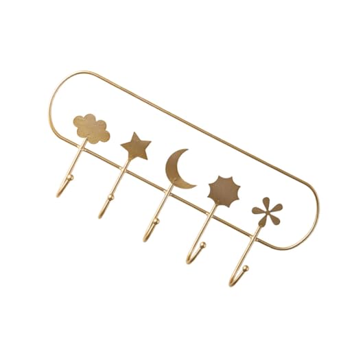 FUNNETOYU Wandhaken aus Metall Goldfarbener Kleiderhaken Wandmontage für Jacken Hüte Taschen Aufbewahrung Garderobe Vielseitig Robust für Wohnzimmer Schlafzimmer Küche Badezimmer von FUNNETOYU