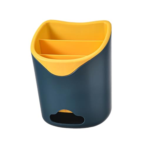 FUNNETOYU Wandmontierter Besteckkorb aus Hochwertigem Kunststoff Multifunktionaler Küchenutensilienhalter für Essstäbchen Löffel und Gabeln Platzsparendes Design in Dunkelblau für FUNNETOYU Wandmontierter Besteckkorb aus Hochwertigem Kunststoff Multifunktionaler Küchenutensilienhalter für Essstäbchen Löffel und Gabeln Platzsparendes Design in Dunkelblau für von FUNNETOYU