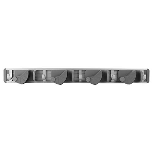 FUNNETOYU Wandmontierter Metallbesenhalter mit Fünf Aluminiumhaken Aufbewahrungsregal für Garten und Küchenwerkzeuge Vier Aufhängemöglichkeiten FUNNETOYU Wandmontierter Metallbesenhalter mit Fünf Aluminiumhaken Aufbewahrungsregal für Garten und Küchenwerkzeuge Vier Aufhängemöglichkeiten von FUNNETOYU