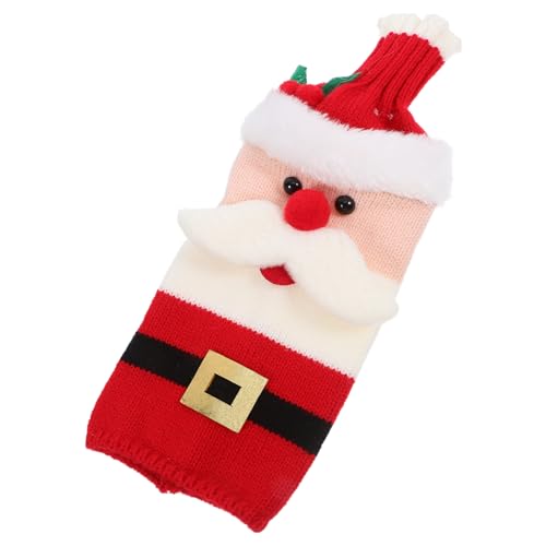 FUNNETOYU Weinflaschen Set Mit Schneemann Dekorationen Weihnachtsbedarf Etiketten Flaschen Outfits Hülle Flaschenpullover Flaschenschutz Weinflaschenzubehör von FUNNETOYU