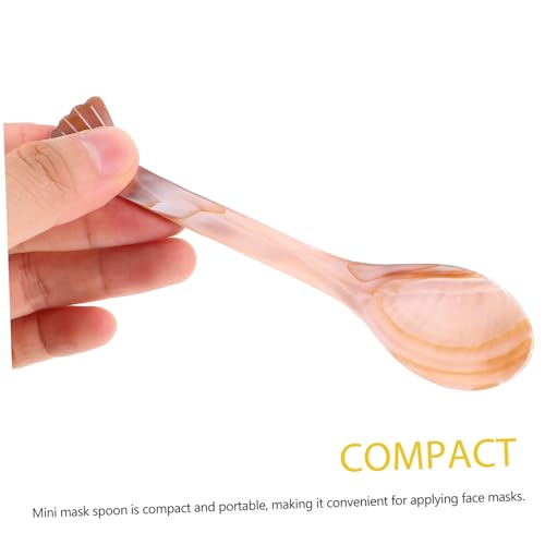 FUNNETOYU Wiederverwendbarer Kleiner Dessertlöffel aus Natürlicher Muschel mit Feiner Politur Langlebig und Vielseitig für Kaffee Eiscreme Kuchen und Getränke Eleganter Muschel Designlöffel von FUNNETOYU