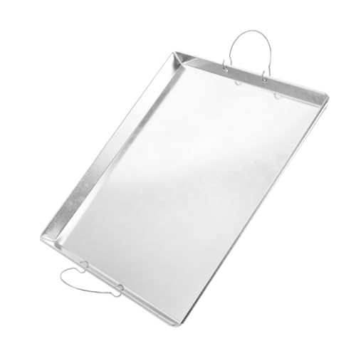 FUNNETOYU gedämpfte Reisröllchen Tabletts Dampfgarer rechteckig Teller Griffe Party mehrere Dampfkochgeschirr Dampftablett Kochen Dampfgarer Dampfer Tablett für Dampf Alabaster Silber von FUNNETOYU