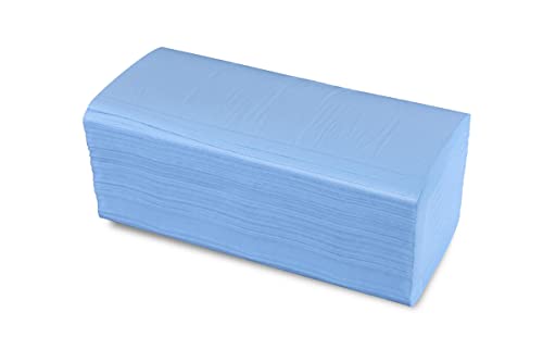 Funny Papierhandtuch, 2-lagig, ZZ/V Falz, 24,5x22 cm, blau, 1er Pack (1 x 4000 Stück) von Funny