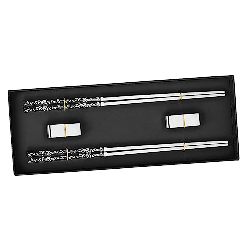 FUNOMOCYA 1 Satz Essstäbchen Set mit Halter Wiederverwendbare Verschleißfeste Stäbchen für Sushi und Tragbarem Stäbchenhalter für Zuhause und Unterwegs von FUNOMOCYA