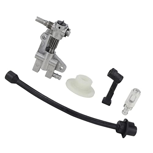 FUNOMOCYA 1 Satz Teiliges Set Öl Pumpe Ölfilter Ölauslassdüse und Turbine für Kettensägen Schwarz Einsetzbare Zubehörteile für Benzinkettensägen von FUNOMOCYA
