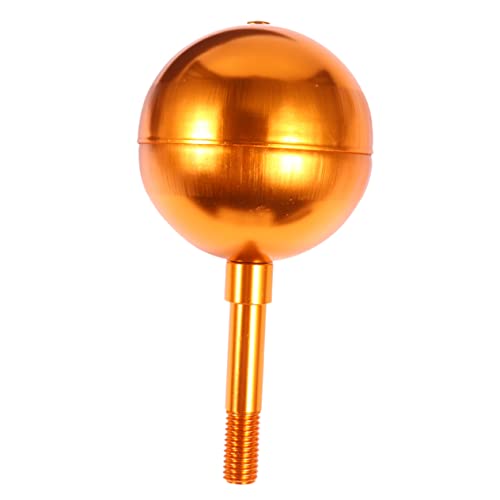 FUNOMOCYA 1 Stück Aluminium Legierungs Fahnenmast Kugel Goldene Dekoration für Fahnenmasten Rostfrei und Langlebig Passend für Standard Fahnenmasten Einfache Installation von FUNOMOCYA