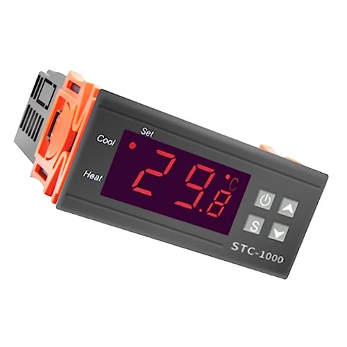 FUNOMOCYA 1 Stück Digitaler Temperaturregler für Aquarium und Inkubator Präziser Thermostat für Teichheizung Kühlung und Gewächshausanwendungen FUNOMOCYA 1 Stück Digitaler Temperaturregler für Aquarium und Inkubator Präziser Thermostat für Teichheizung Kühlung und Gewächshausanwendungen von FUNOMOCYA