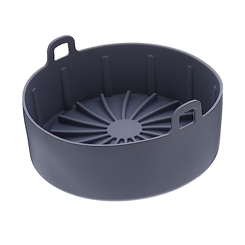 FUNOMOCYA 1 Stück Handdampfkorb Luftfritteuse Grillzubehör Tabletts Mit Griff Wiederverwendbare Backformen Fettbräter Grillplatte Grillplatte Silikon Dampfkorb Kieselgel von FUNOMOCYA