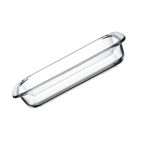 FUNOMOCYA 1 Stück Hitzebeständiger Glasbackblech für Mikrowelle und Ofen Temperiertes für Aufläufe und Gebackenen Reis Langlebig und Sicher der Anwendung von FUNOMOCYA