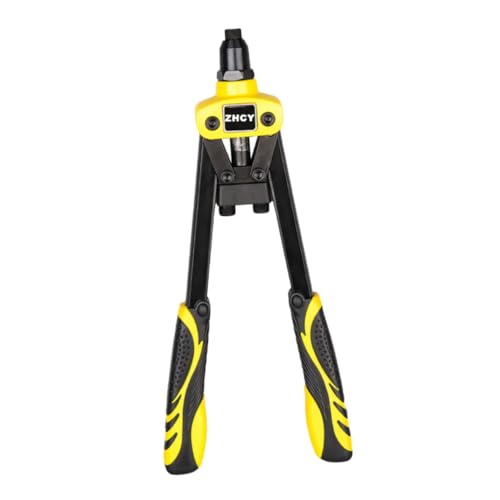 FUNOMOCYA 1 Stück Nietpistole Hand Rivet Tool Riveting Tool Compact Rivet Tool Practical rivet driver manuelles Nietwerkzeug Handwerkzeug Niettreiber Handnieter Legierung Yellow von FUNOMOCYA