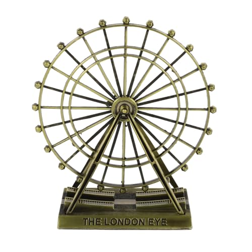 FUNOMOCYA 1 Stück Retro Ferris Wheel Dekoration Vintage Desktop Ornament für Weinschrank und Flur Antikes Design Kupferfarbe Perfektes Wohnaccessoire für Festliche Anlässe und Gemütliche von FUNOMOCYA