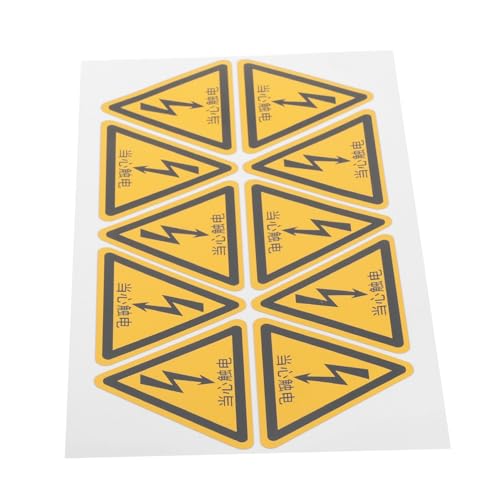 FUNOMOCYA 10 Stk Selbstklebende Warnschilder Elektroshock Warnzeichen Dreieck für Fabriken Büro Schulen Sicherheitsschutz FUNOMOCYA 10 Stk Selbstklebende Warnschilder Elektroshock Warnzeichen Dreieck für Fabriken Büro Schulen Sicherheitsschutz von FUNOMOCYA