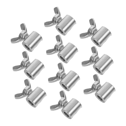 FUNOMOCYA 10 Stück Edelstahl Stahlseilklemme mit Schmetterlingsclip Werkzeuglos Festziehbar für Doppeldrahtseil Vielseitig für Bau Outdoor Sicheres Befestigungssystem FUNOMOCYA 10 Stück Edelstahl Stahlseilklemme mit Schmetterlingsclip Werkzeuglos Festziehbar für Doppeldrahtseil Vielseitig für Bau Outdoor Sicheres Befestigungssystem von FUNOMOCYA