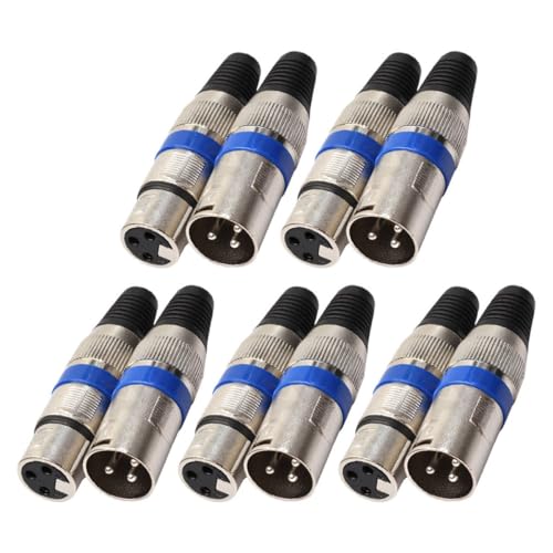 FUNOMOCYA 10 Stück Pin Audio Mikrofonstecker für Klare Klangübertragung Kompatibel mit Mischpulten und Verstärkern für Mobile Anwendungen und Konferenzen FUNOMOCYA 10 Stück Pin Audio Mikrofonstecker für Klare Klangübertragung Kompatibel mit Mischpulten und Verstärkern für Mobile Anwendungen und Konferenzen von FUNOMOCYA