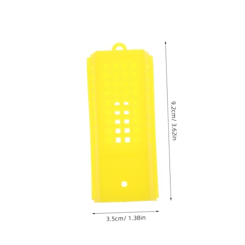 FUNOMOCYA 10 Stück Teiliges Bienenkönigin Aufzuchtset Gelb Langlebiger Wiederverwendbarer Imkerkäfig mit Verlängertem Design Benutzerfreundlich für Professionelle Bienenzucht und von FUNOMOCYA