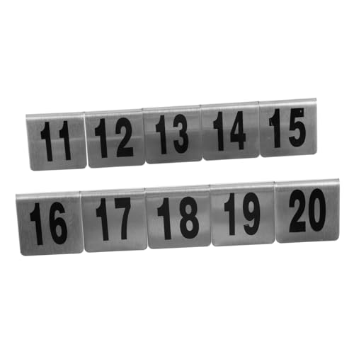 FUNOMOCYA 10 Stück Teiliges Edelstahl Langlebige Restaurant Tischschilder mit Sichtbaren Schwarzen Zahlen für Hochzeit Bankett Jubiläum Einfache Gästeorientierung FUNOMOCYA 10 Stück Teiliges Edelstahl Langlebige Restaurant Tischschilder mit Sichtbaren Schwarzen Zahlen für Hochzeit Bankett Jubiläum Einfache Gästeorientierung von FUNOMOCYA
