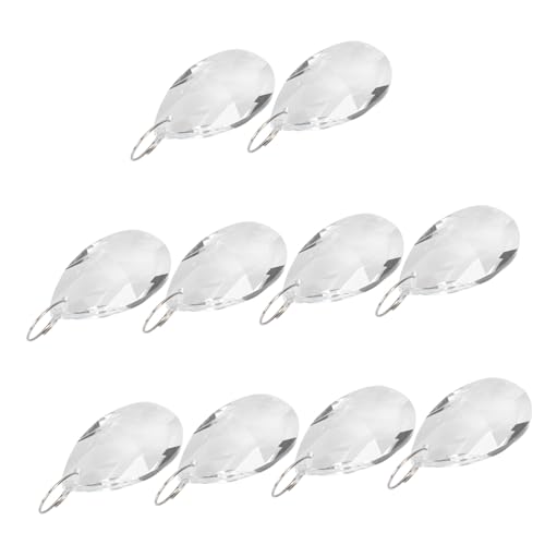 FUNOMOCYA 10 Stück Teiliges Kristallhängeanhänger Transparent mit Stahlring Facettierte Kristallpendants für Kronleuchter Kreative Lampenzubehör Deko für Wohnzimmer Garten und DIY FUNOMOCYA 10 Stück Teiliges Kristallhängeanhänger Transparent mit Stahlring Facettierte Kristallpendants für Kronleuchter Kreative Lampenzubehör Deko für Wohnzimmer Garten und DIY von FUNOMOCYA