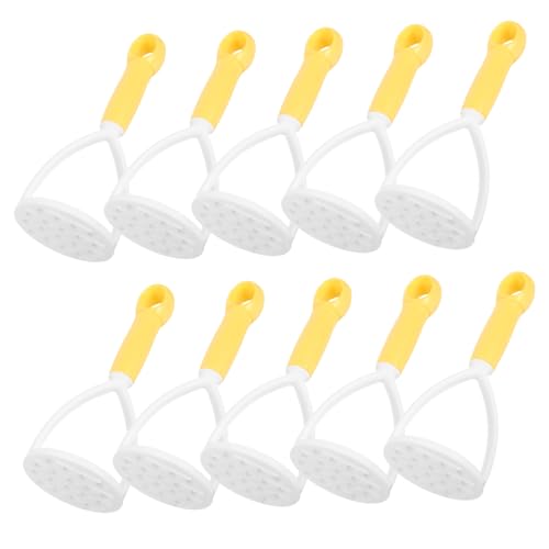 FUNOMOCYA 10 Stück Teiliges Mini Kartoffelstampfer Ergonomischer Leichter Handmixer für Glattes Püree Kompakt Platzsparend und Robust als Küchenzubehör und Babybrei-zubereiter von FUNOMOCYA