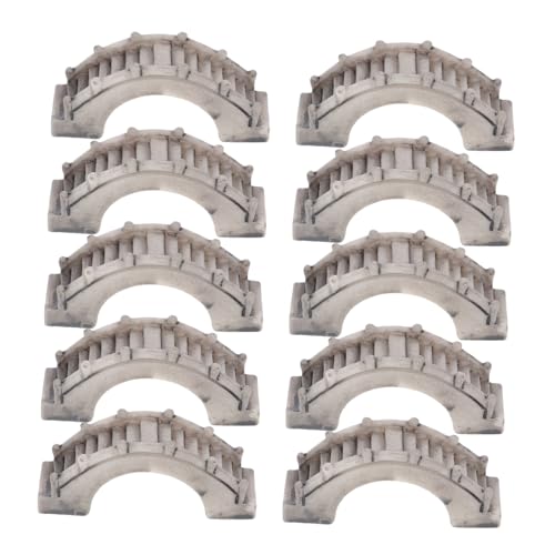 FUNOMOCYA 10 Stück Teiliges Resin Aquarium Brücke Realistische Miniatur Steinbrücke Dekorative Mikrolandschaft Deko für Bonsai Terrarium und Aquarium Stabile Formbeständige Garten Deko von FUNOMOCYA