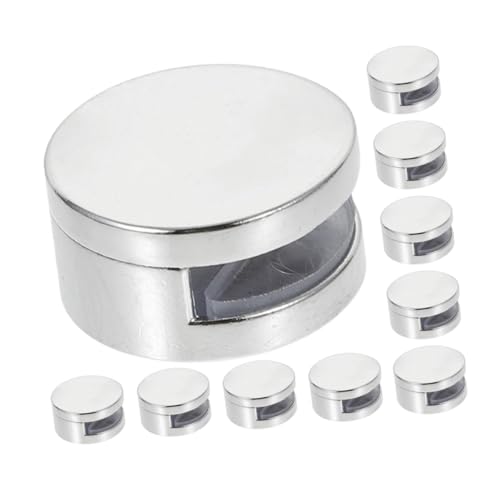 FUNOMOCYA 10 Stück Teiliges Runde Glasklammern Spiegelhalterung Schrauben zur Wandmontage Robuste Spiegelhalter Clips für Badezimmer Wohnzimmer Hotel und Gewerbe Einfache Installation FUNOMOCYA 10 Stück Teiliges Runde Glasklammern Spiegelhalterung Schrauben zur Wandmontage Robuste Spiegelhalter Clips für Badezimmer Wohnzimmer Hotel und Gewerbe Einfache Installation von FUNOMOCYA