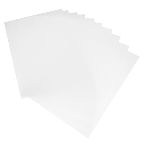 FUNOMOCYA 10 Stück Teiliges Transparentes PVC Blatt Halbdurchsichtige Matte Robuste Kunststoffplatte für Bilderrahmen und Bastelprojekte Mit Doppelseitigem Schutzfilm von FUNOMOCYA