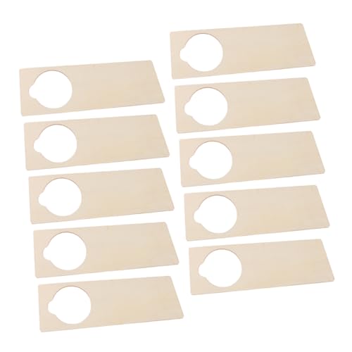 FUNOMOCYA 10 Stück Unlackierte Holz Türhänger DIY Bastel Holzschild für Malerei Dekoration für Zuhause Hotel und Büro Kreative für Anlässe von FUNOMOCYA