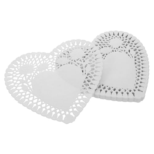 FUNOMOCYA 100 Stück Herz spitzenpapier Backpapier Weiß Ölabsorbierend Einweg Tortenunterlage für Desserts Kuchen Lebensmittel FUNOMOCYA 100 Stück Herz spitzenpapier Backpapier Weiß Ölabsorbierend Einweg Tortenunterlage für Desserts Kuchen Lebensmittel von FUNOMOCYA