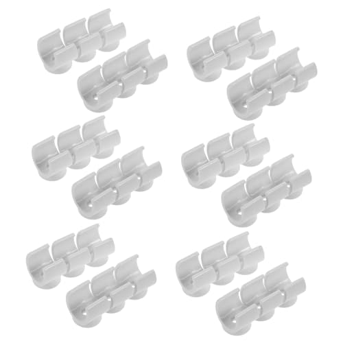 FUNOMOCYA 100 Stück PVC Rohrschellen U-form Rohrhalterung Schwerlast Rohrklammern Halter für Sanitär Elektro Installationen Weiß Innendurchmesser Robust Vielseitig von FUNOMOCYA