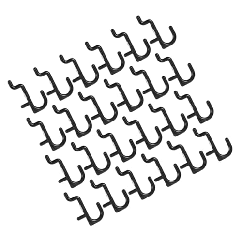 FUNOMOCYA 100 Stück Teiliges J förmiges Pegboard Schwarz Werkzeughaken für Stecktafel Werkzeugfreie Montage Platzsparend Vielseitig für Garage und Werkstatt Langlebige Aufbewahrungslösung von FUNOMOCYA