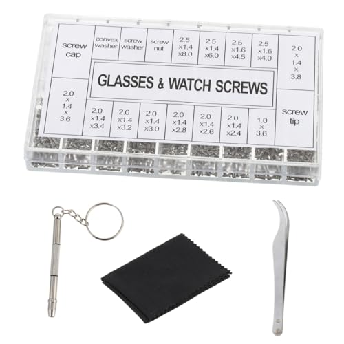 FUNOMOCYA 1000 Stück Brillenreparatur Kit Teile mit Schrauben Schraubenzieher und Pinzette für Schnelle Reparatur von Brillen und Sonnenbrillen Set für Zuhause und Unterwegs FUNOMOCYA 1000 Stück Brillenreparatur Kit Teile mit Schrauben Schraubenzieher und Pinzette für Schnelle Reparatur von Brillen und Sonnenbrillen Set für Zuhause und Unterwegs von FUNOMOCYA