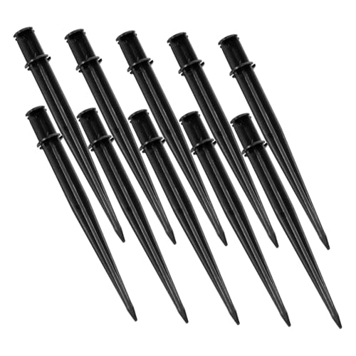 FUNOMOCYA 10er Packung Wetterfeste Kunststoff Erdspieße für Solarleuchten Verstärkte Outdoor Ground Stakes Einfache Installation Flexibel für Garten und Wegbeleuchtung Langlebig und Robust von FUNOMOCYA
