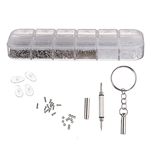 FUNOMOCYA Brillenreparaturset 1100 Teile Schrauben Schraubendreher Werkzeuge für Brillen und Sonnenbrillen Tragbares Reparaturkit mit Aufbewahrungsbox FUNOMOCYA Brillenreparaturset 1100 Teile Schrauben Schraubendreher Werkzeuge für Brillen und Sonnenbrillen Tragbares Reparaturkit mit Aufbewahrungsbox von FUNOMOCYA