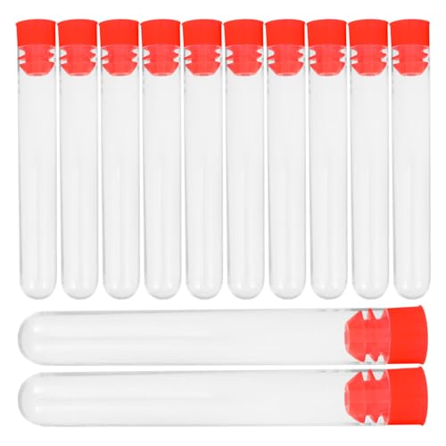 FUNOMOCYA 12 Stück Teiliges Transparente Kunststoff reagenzgläser mit Dichtem Schraubverschluss Bpa frei Vielseitig für Kosmetische Proben Laborflüssigkeiten Zufällige Farbe Zufällige Farbe von FUNOMOCYA