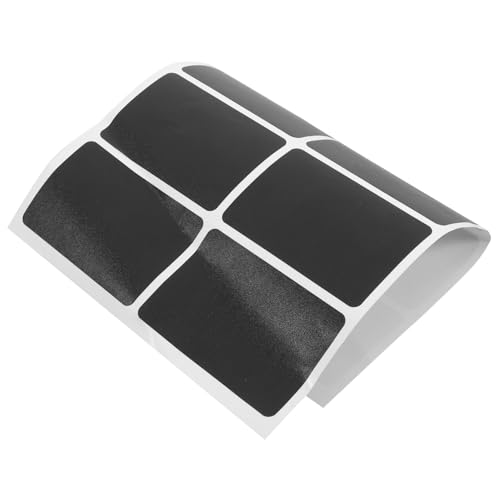 FUNOMOCYA 1blatt Selbstklebende Schwarze Tafelaufkleber Wiederverwendbare Etiketten Für Flaschen Vorratsbehälter Und Einmachgläser Abwischbar Vielseitig Einsetzbar Für Küche Und Büro von FUNOMOCYA