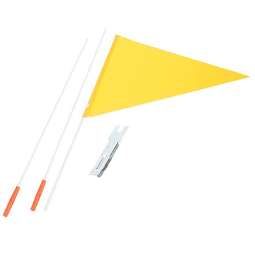 FUNOMOCYA 1Satz Fahrrad Sicherheitsflagge Wasserdichte Werbefahne Verstellbarer Fahnenmast für Erwachsene Einfache Installation Hohe Sichtbarkeit für Sicheres Radfahren von FUNOMOCYA