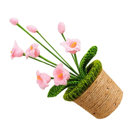 FUNOMOCYA Simulation Pflanzendekor Handgestrickte Blumentopf-Ornament Für Den Innengarten FUNOMOCYA Simulation Pflanzendekor Handgestrickte Blumentopf-Ornament Für Den Innengarten von FUNOMOCYA