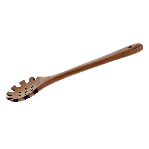 FUNOMOCYA 1Stück Holz Nudellöffel Küchensieb mit Langem Griff zum Portionieren von Pasta und Nudeln Praktische Küchenutensilien Hochtemperaturbeständig und Leicht zu Reinigen von FUNOMOCYA