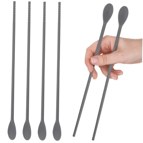 FUNOMOCYA 2 Paar Silikon Rührstäbchen Mit Löffel Doppel Ende Küchenwerkzeug Für Cocktails Und Getränke FUNOMOCYA 2 Paar Silikon Rührstäbchen Mit Löffel Doppel Ende Küchenwerkzeug Für Cocktails Und Getränke von FUNOMOCYA